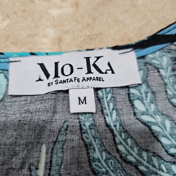 Mo-Ka Santa Fe Apparel Palm Print Skirt‎ and Top Set Made in USA Size Medium - Picture 8 of 15